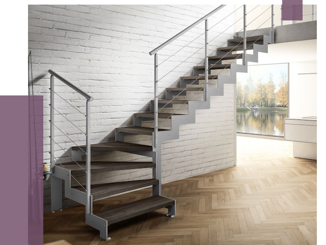 Г-образные лестницы под ключ в Перми от 38827 руб. | ПРОЛЁТ-Прм