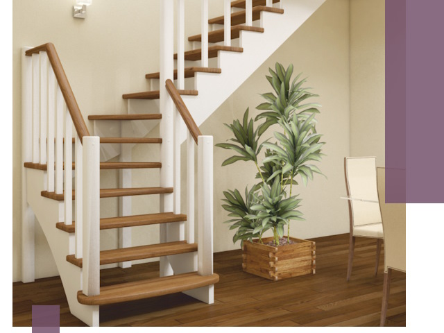 Г-образные лестницы под ключ в Перми — изготовление и монтаж