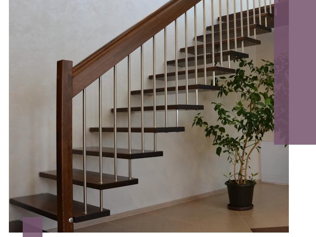 Лестницы на больцах под ключ в Перми – изготовление и монтаж