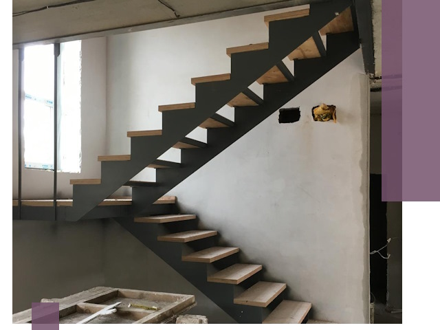 Изготовление лестниц на металлокаркасе в Перми от производителя