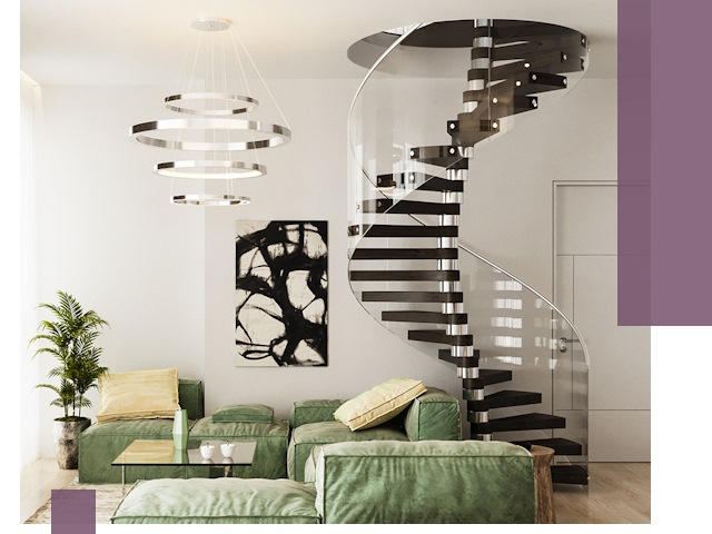 Лестницы для двухуровневой квартиры в Перми — изготовление и монтаж