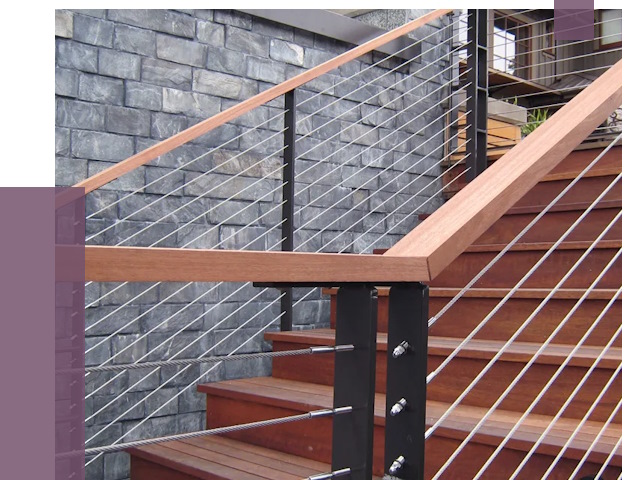 Тросовые перила под ключ в Перми от 8140 руб.