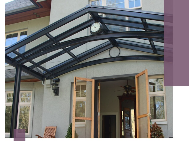 Изготовление и монтаж навесов и козырьков в Перми