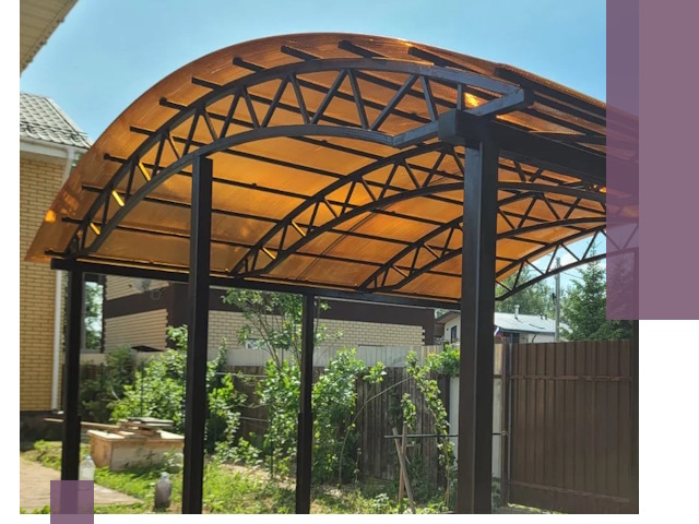 Изготовление навесов под ключ в Перми из качественных материалов