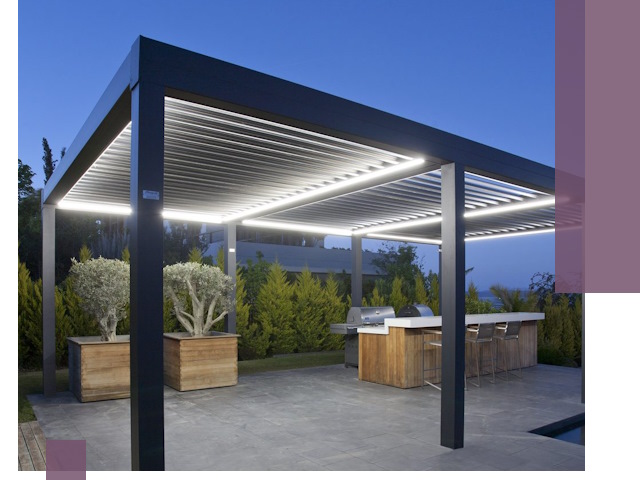 Навесы отдельно стоящие под ключ в Перми из металла и поликарбоната