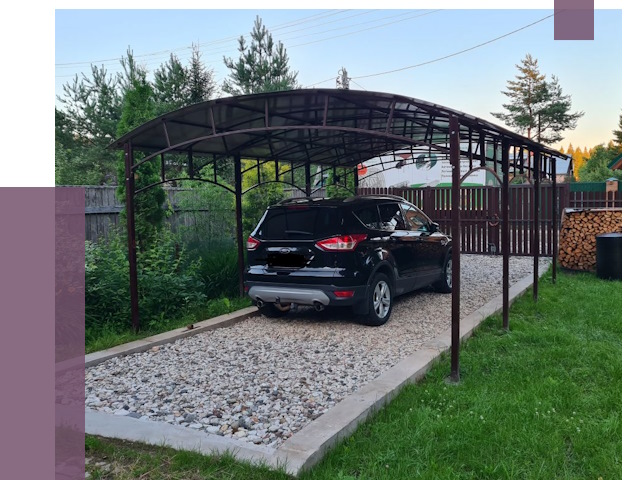 Навесы для автомобиля в Перми от 13764 руб.  | ПРОЛЁТ-Прм