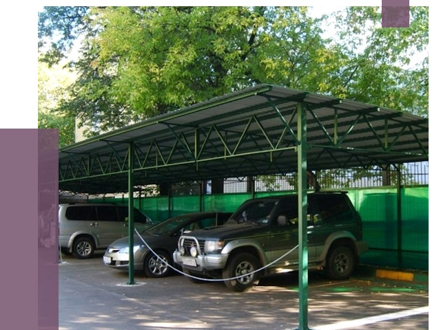 Навесы для парковки в Перми от 84081 руб. заказать | ПРОЛЁТ-Прм