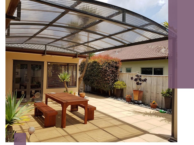 Навесы во двор под ключ в Перми — изготовление и монтаж