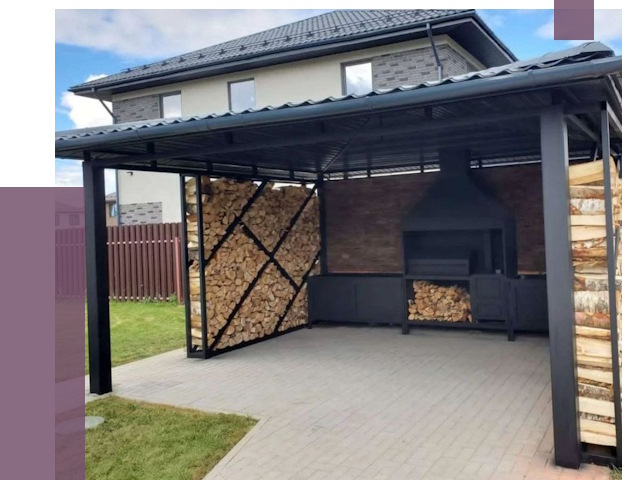 Навесы для барбекю в Перми от 13335 руб. под ключ | ПРОЛЁТ-Прм