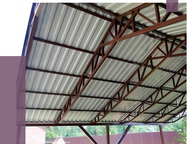 Навесы из профнастила в Перми от 7712 руб. | ПРОЛЁТ-Прм