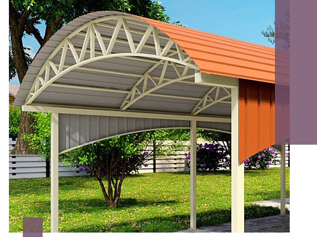 Навесы из профнастила под ключ в Перми — установка и монтаж