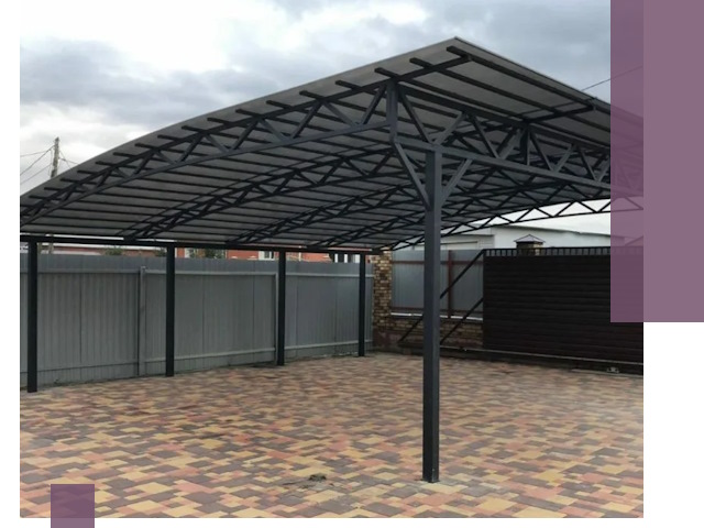 Металлические навесы под ключ в Перми — изготовление и монтаж