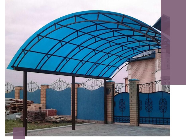 Арочные навесы под ключ в Перми — изготовление и монтаж