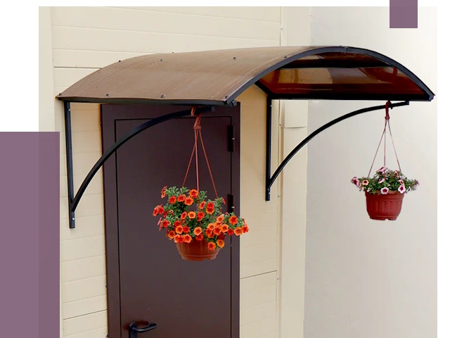 Козырьки над входом в Перми от 15531 руб.  | ПРОЛЁТ-Прм