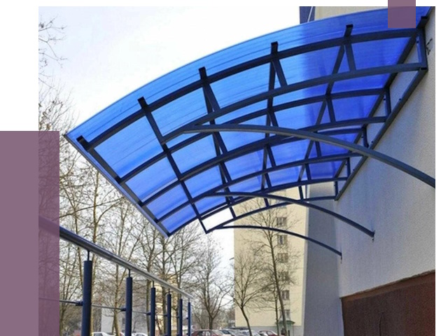 Козырьки из поликарбоната в Перми от 4499 руб. под ключ | ПРОЛЁТ-Прм