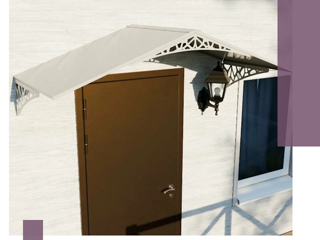 Металлические козырьки на входы и террасы в Перми