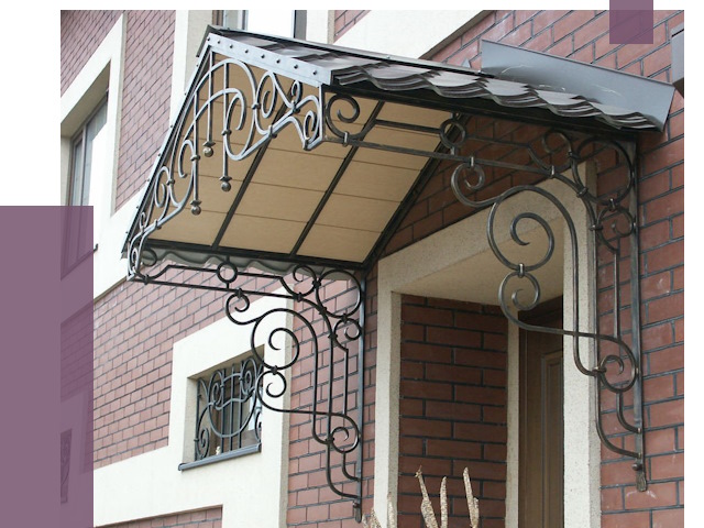 Двускатные козырьки в Перми под ключ от 13389 руб.