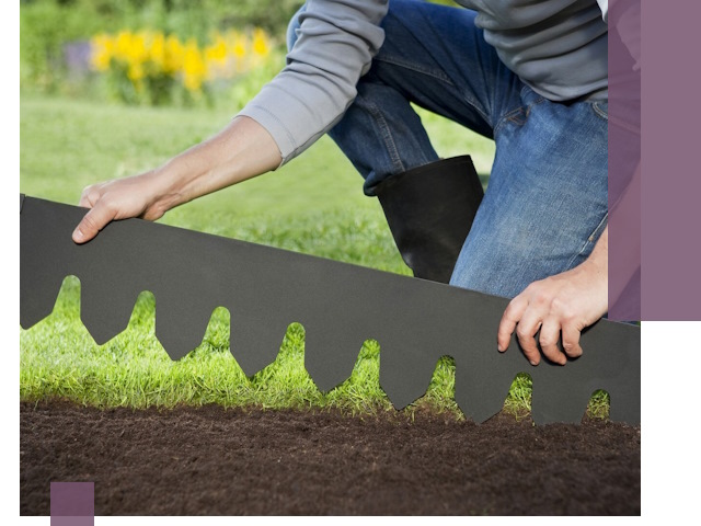 Металлические бордюры для газона в Перми — изготовление и монтаж