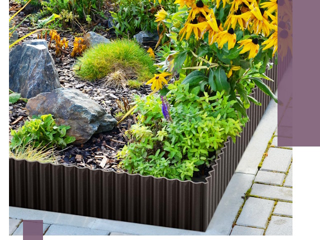 Металлические бордюры для клумб в Перми — производство и монтаж