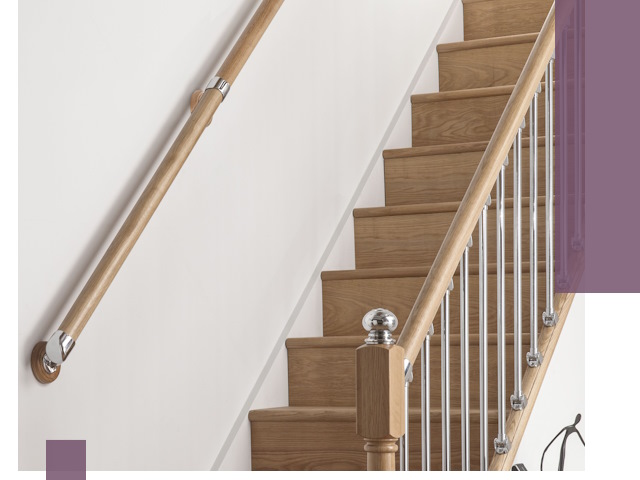 Пристенные поручни из стали и нержавейки под монтаж в Перми